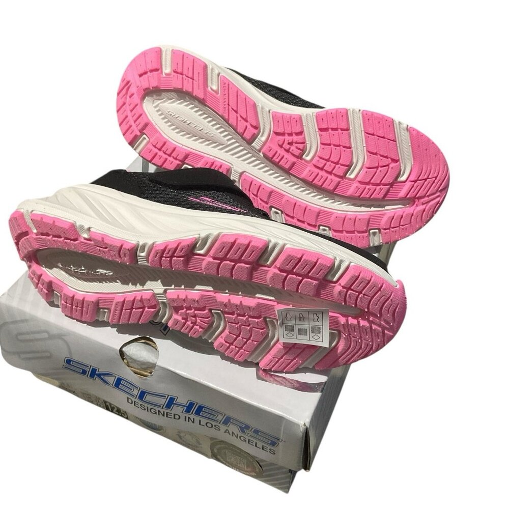 Skechers Girl’s Black/pink Running Shoes  Edgeride - Smooth Journey Size 12.5 - Picture 3 of 8